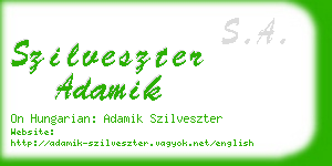 szilveszter adamik business card